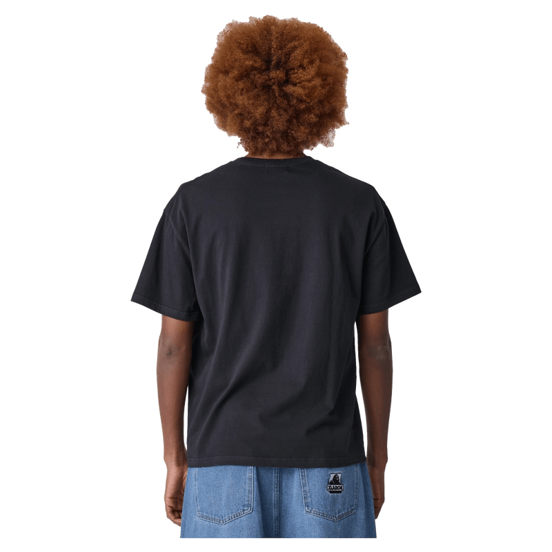 Back view of X Large Throw Up SS Tee in Black