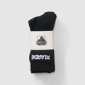 Front view of X Large 91 Sock 3Pack in colour Black