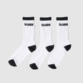 Front view of X Large 91 Sock 3Pack in colour White