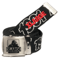 Front view of X Large 91 Jacquard Belt in Black White