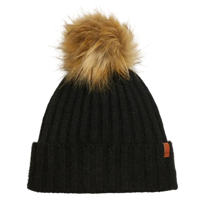 Main view of the XTM Beki Beanie in black colourway, women's model