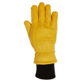 Main view of the XTM Hardman Work Gloves in Yellow colourway, unisex's model