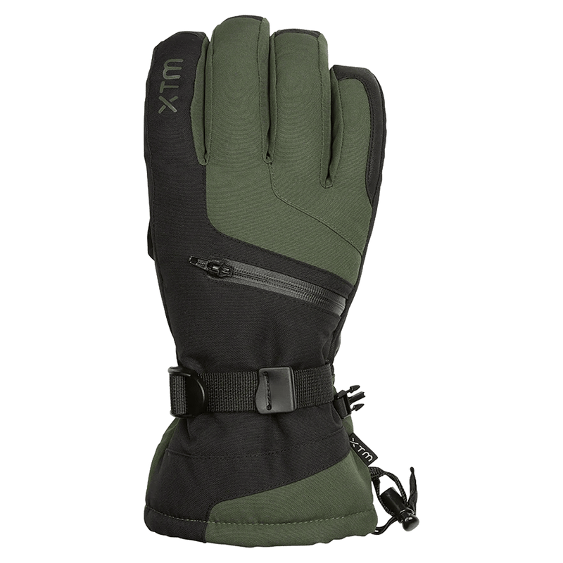 Main view of the XTM Samurai Gloves in Green colourway, unisex's model