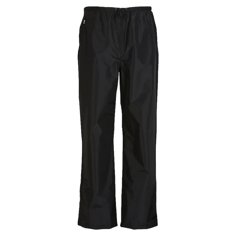 Main view of the XTM Stash 2L Rain Pants in Black colourway, unisex's model