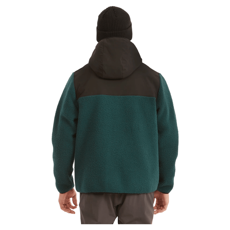 Back view of the XTM Treachery Fleece Jacket in Pine colourway, unisex's model