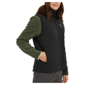 Detail view of the XTM Woolxloft Vest in Black colourway, women's model