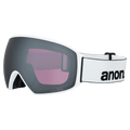 Side view of the Anon M4S Toric Goggles in White, Perceive Sun Onyx lens, unisex model