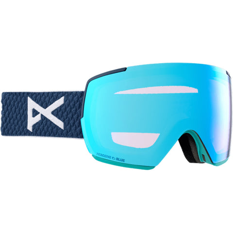 Anon M5 Goggle in Nightfall blue with Perceive Variable Blue lens and MFI face mask