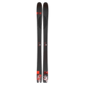Armada Kimbo 95 skis in matte black with red and white graphics on the tails, shown from a top-down view.