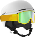 Goggles view of the Atomic FOUR JR White Helmets, 26/27 Kids's model