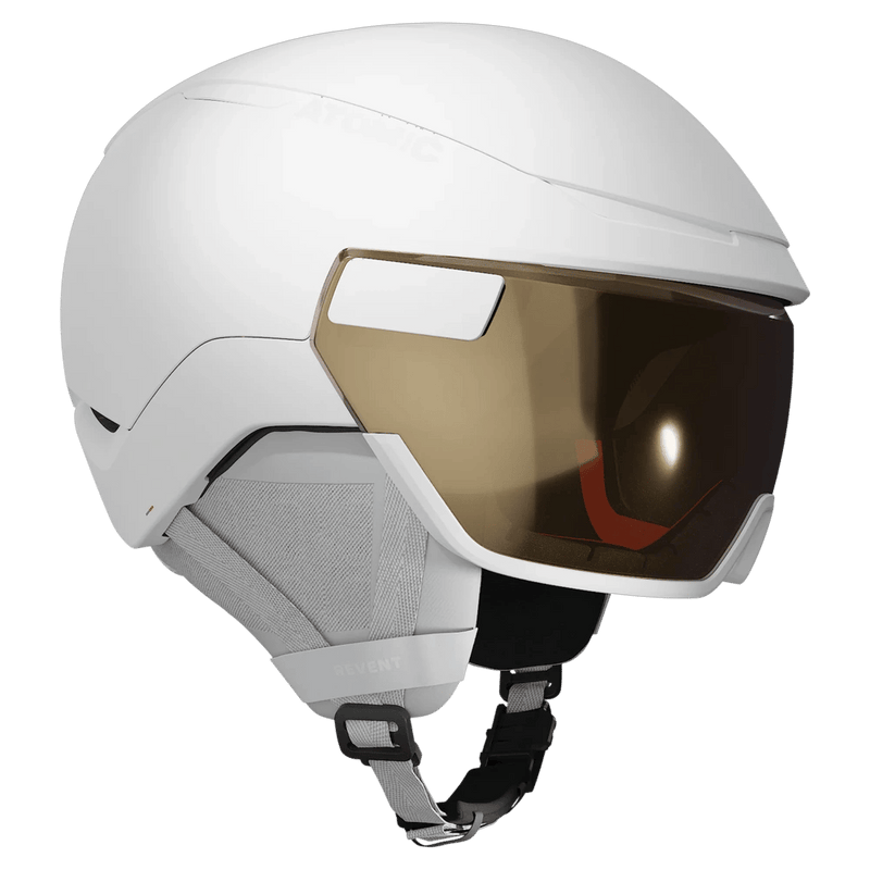 Opposite view of the Atomic Revent_GT_AMID_VISOR_HD_PHOTO_ White Heather Helmets, 26/27 Unisex's model