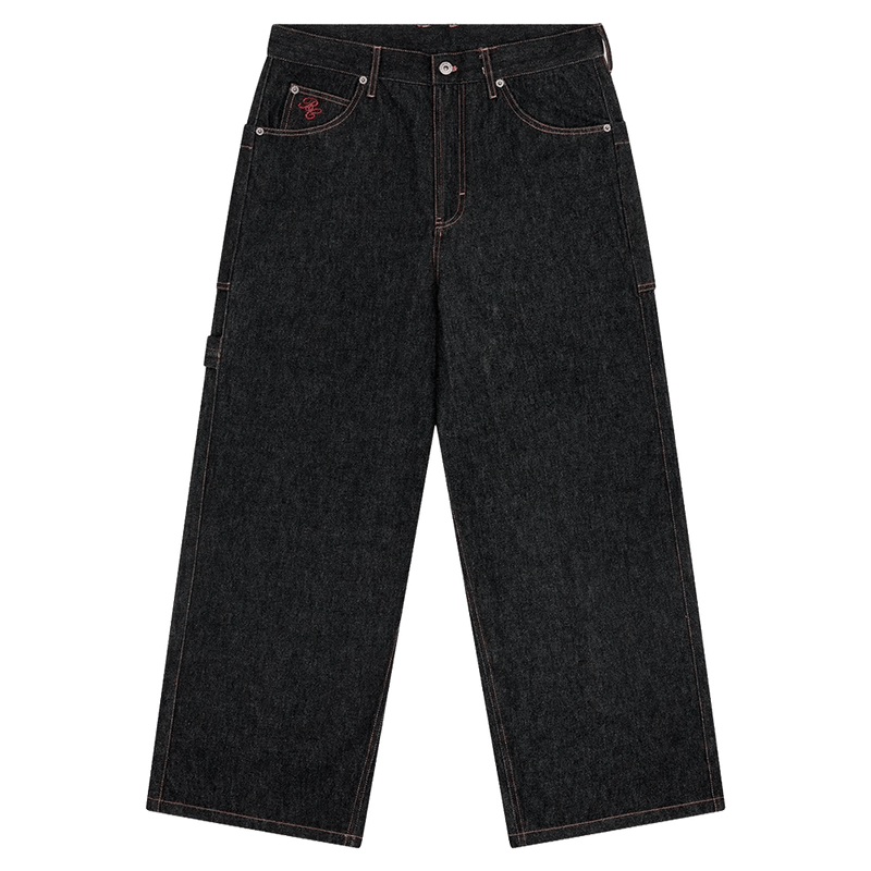 Front full view of Barney Cools Baggy Barrel Jean in colour Raw.