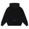 Back view of Barney Cools Scribe Crop Hood in colour Black.