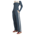 Side view of women wearing the Billabong Real Since 73 Trackpants - Womens in Stormy