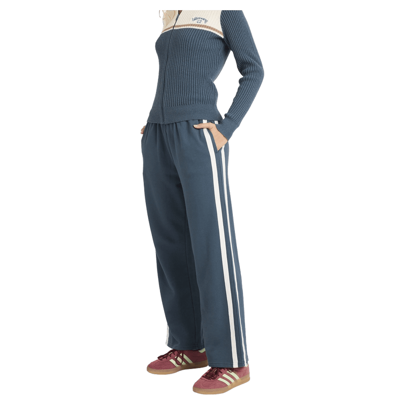 Side view of women wearing the Billabong Real Since 73 Trackpants - Womens in Stormy