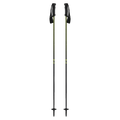2026 Black Crows Stans ski poles with black shafts, yellow chevron patterns, and black ergonomic grips.