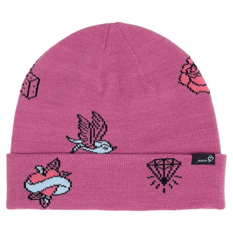 View of Rojo Blue Bird Dayz Beanie - Womens - Lilas