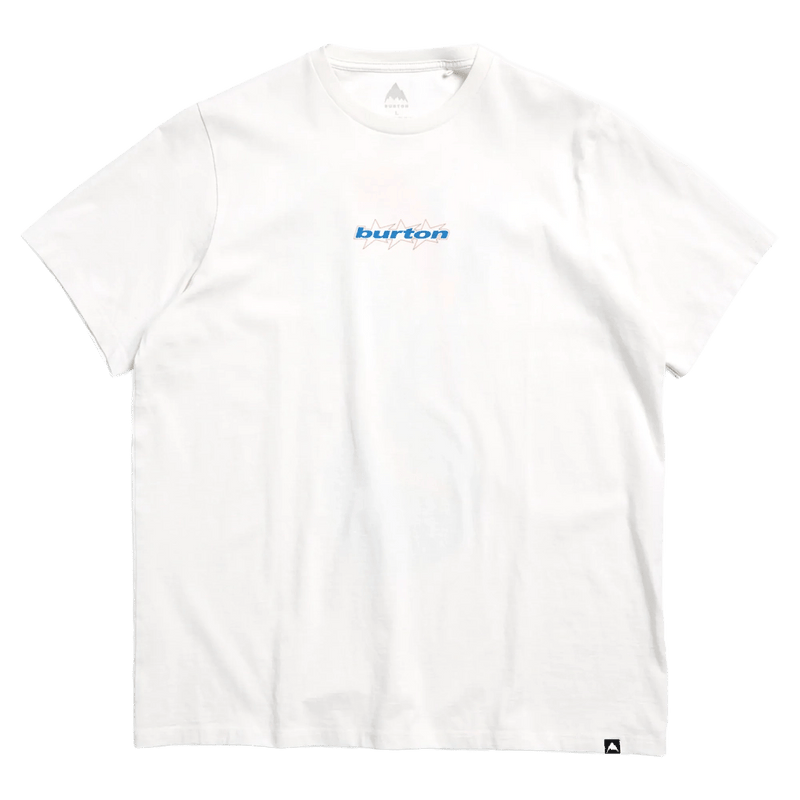White short-sleeve Burton Hippocrene t-shirt in white with a small blue logo on the center chest.