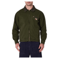 Front view of man in the Rollas Canvas Miner Jacket in colour Mangrove.