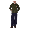 Front view of man in the Rollas Canvas Miner Jacket in colour Mangrove.