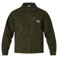 Front view of man in the Rollas Canvas Miner Jacket in colour Mangrove.