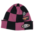 Front view of Rojo Check Beanie - Womens in Lilas