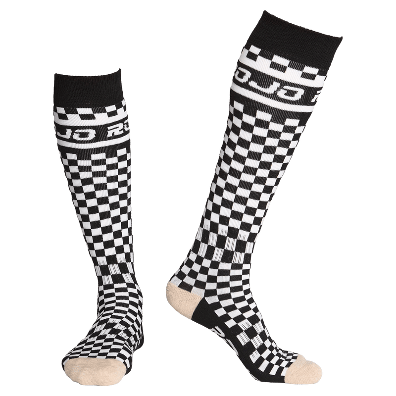 View of womens Rojo Checker Sock - Womens in True black