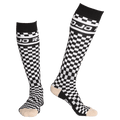 View of womens Rojo Checker Sock - Womens in True black