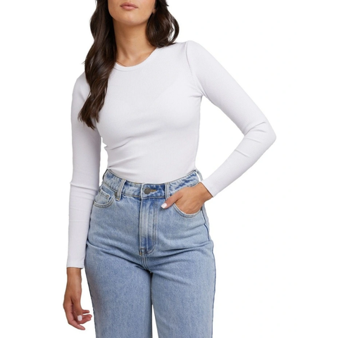 Eve Rib Baby Long Sleeve Tee- Womens