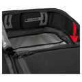 Close view of the Dakine Split Roller Bag 85L in Black colourway, unisex's model