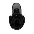 Top-down view of grey and black DC Control BOA snowboard boots featuring a padded liner and BOA lacing dial.