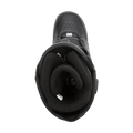 Top-down view of a black DC Control BOA snowboard boot showing the padded interior liner and toe box.