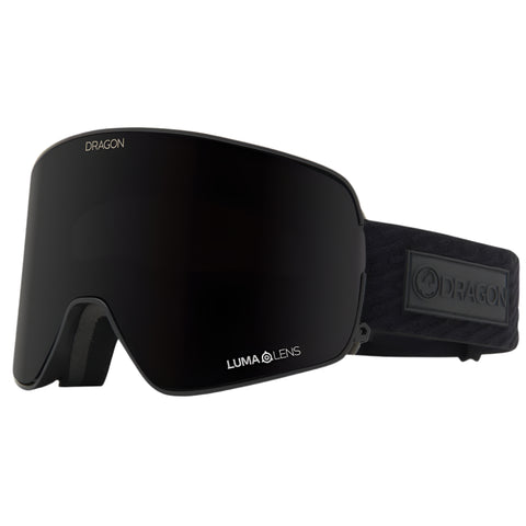 Dragon NFX2 snow goggles in Midnight colorway with LL Midnight lens, featuring Swiftlock lens changing system and frameless design