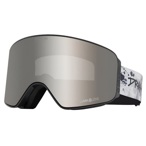 Dragon NFX Mag OTG Low Bridge snow goggles in Bushido colorway with LL Silver Ion lens, designed for over-the-glasses fit and low bridge facial profiles