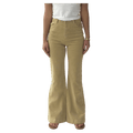 Front view of women in the Eastcoast Flare Cord Jeans in colour Sand