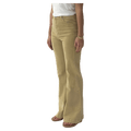 Side view of women in the Eastcoast Flare Cord Jeans in colour Sand