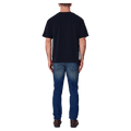 Back view of man in the Rollas Ezy Classic Tee in Colour Washed Black