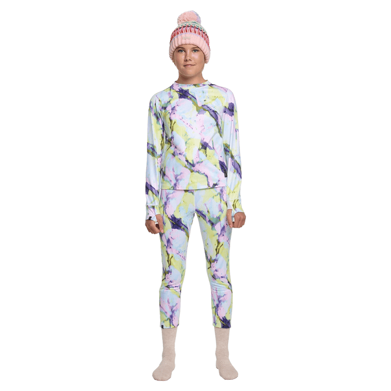 Front view of Rojo Girls Freya 7/8 Pants - Kids in Sorbet