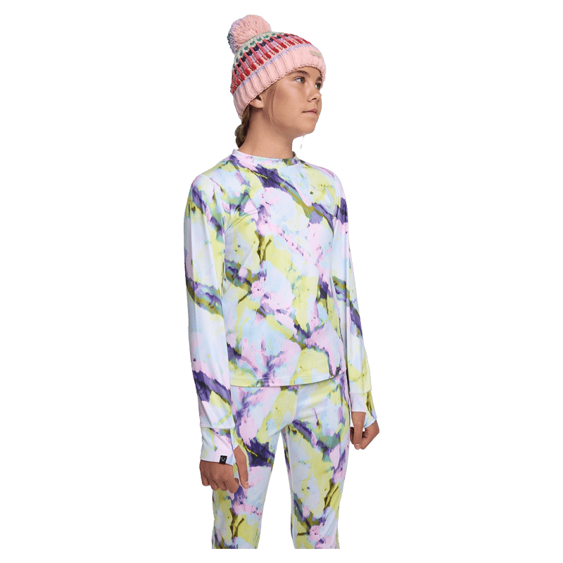 Front view of Rojo Girls Jyndie Crew Neck Top - Kids - in colour Sorbet
