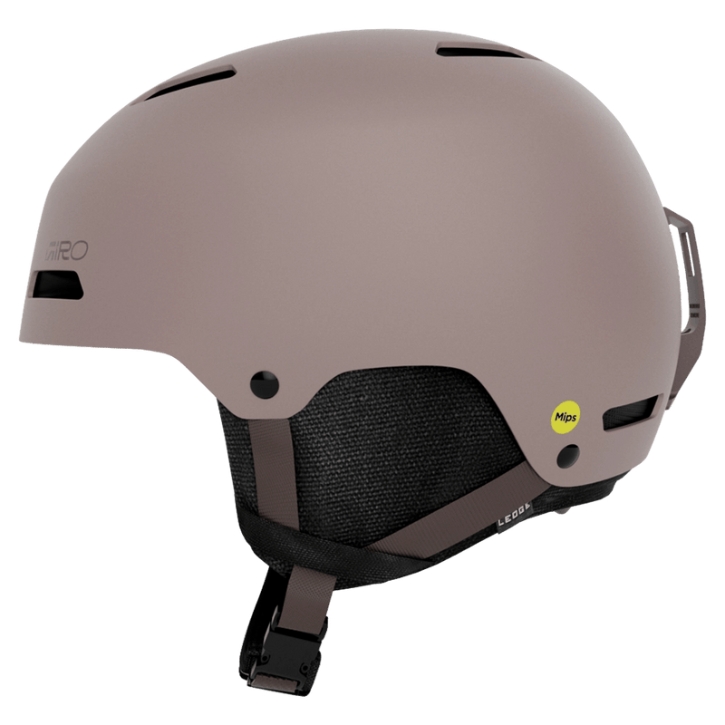 Side view of the Giro Ledge FIT Helmet in Matte Cloud Grey colourway, unisex's model