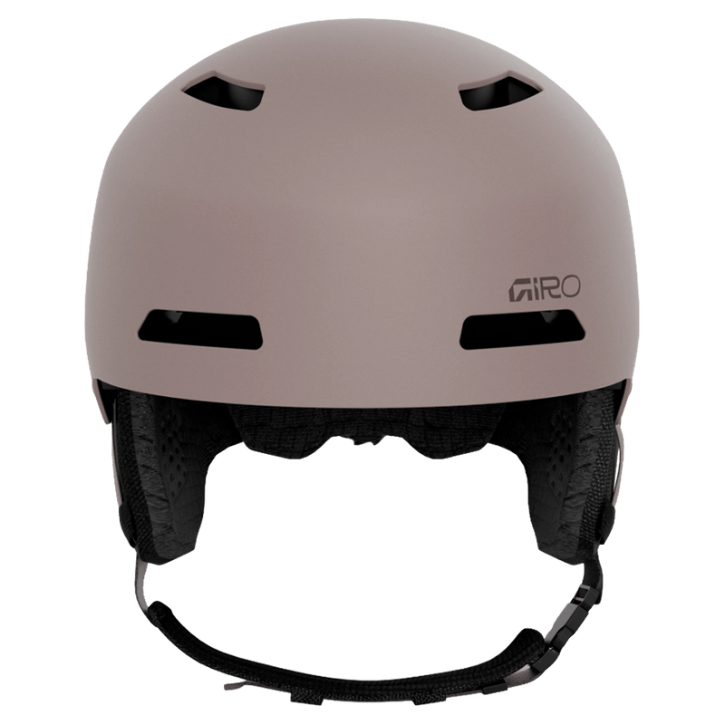 Front view of the Giro Ledge FIT Helmet in Matte Cloud Grey colourway, unisex's model