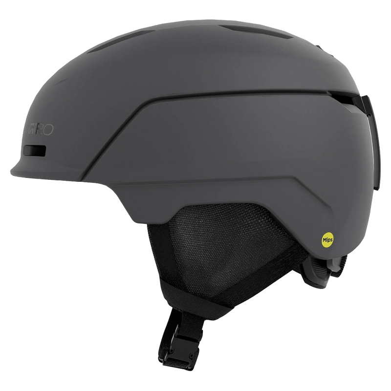 Side view of the Giro NEO II Helmet in Matte Titanium colourway, unisex's model