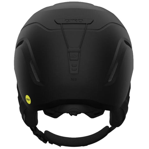 Back view of Giro Neo asian fit helmet in black, featuring active ventilation, mips and a dial-fit system