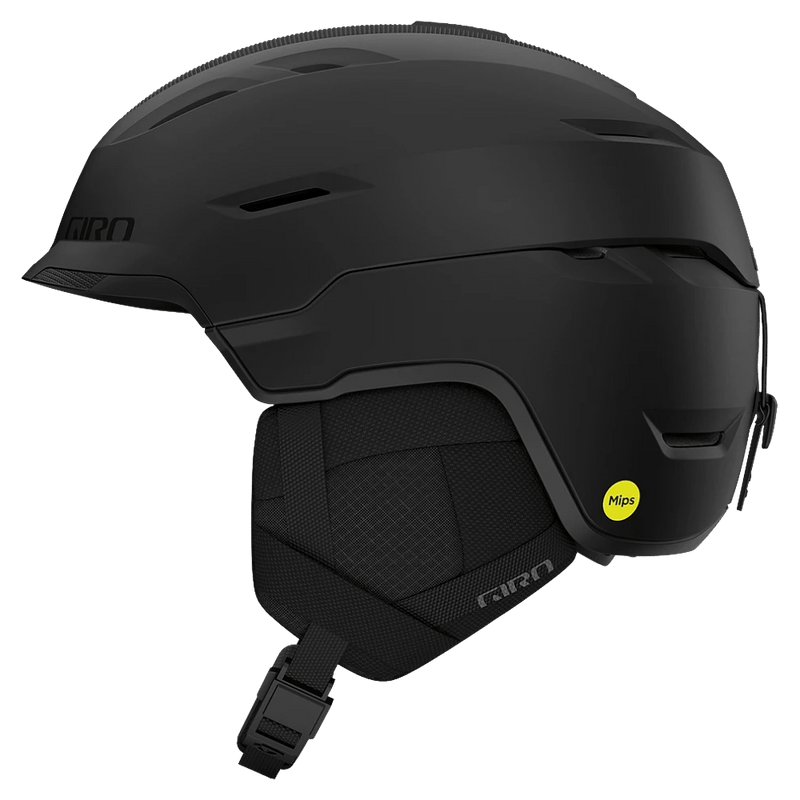 Side view of the Giro Tor MIPS Helmet in Matte Black colourway, unisex's model