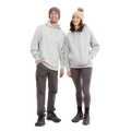 Man and woman view of the XTM Hyams Hoodie in Light Grey colourway, unisex's model