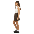 Side view of All About Eve Vanner Mini Skirt - Womens in colour Coffee.