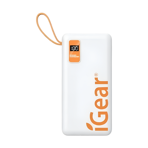 Power Bank 10000mAh Dual USB with Built-in Cabels
