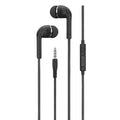 Earphones Euro Style w/Microphone/Vol Control