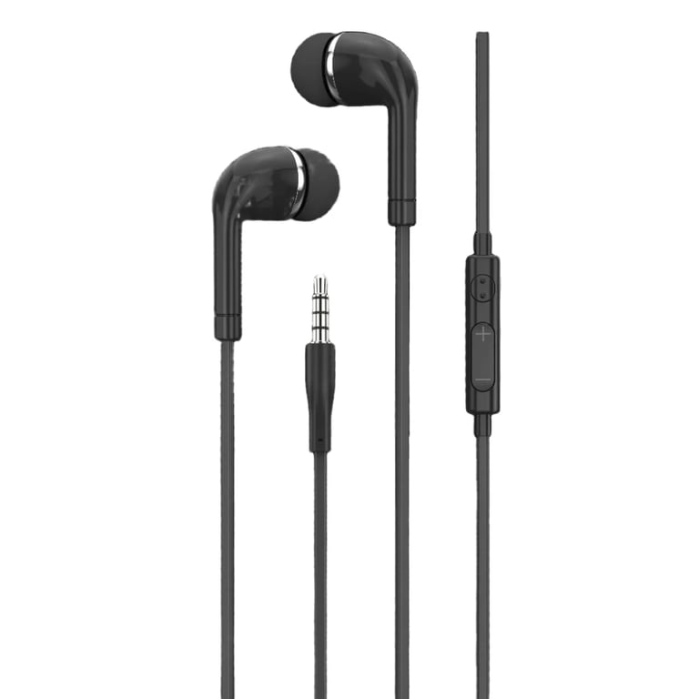 Earphones Euro Style w/Microphone/Vol Control