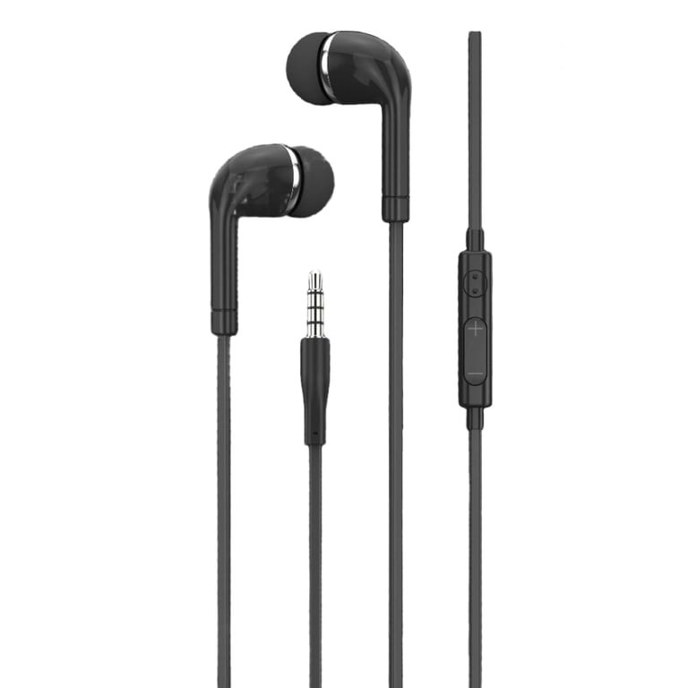 Earphones Euro Style w/Microphone/Vol Control